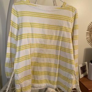 Yellow and white vineyard vines long sleeve shirt